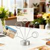 Tabletop Photo Tree Stand With Adjustable Metal Wires And Stable Round Base For Displaying Cards Photos Memos Holiday Decoration