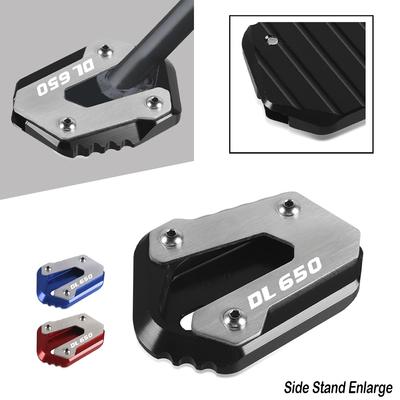 Motorcycle Kickstand Foot Side Stand Enlarge Extension Plate Pad For SUZUKI V-Strom DL 650 VStrom DL650 V Strom 2004