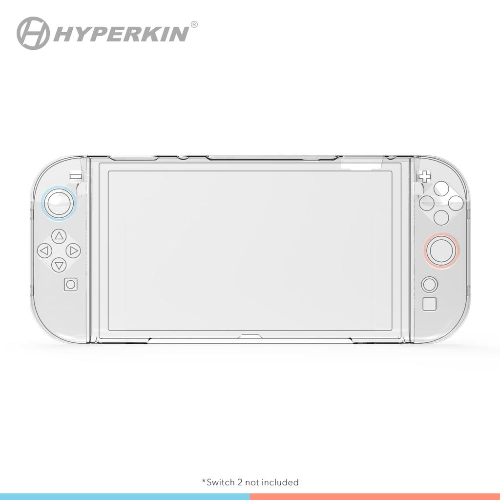 Hyperkin Klare Schutzhülle für Nintendo Switch 2 Slim Transparent Stoßfest Weiche Hülle Hyperkin Schutzzubehör Design, Hülle, Stoßabsorbierend,
