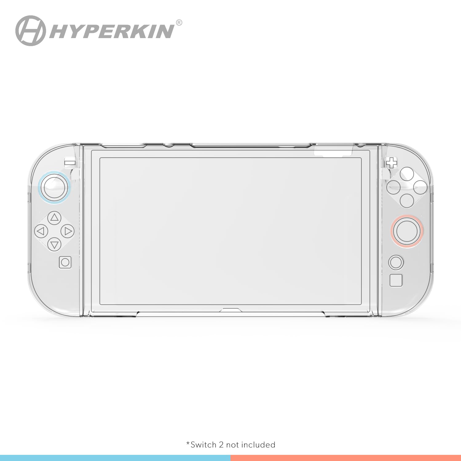 

Hyperkin Прозрачный защитный чехол для Nintendo Switch 2 Slim Прозрачный противоударный мягкий чехол Hyperkin Защитный аксессуар Дизайн, Корпус, Амортизирующий,