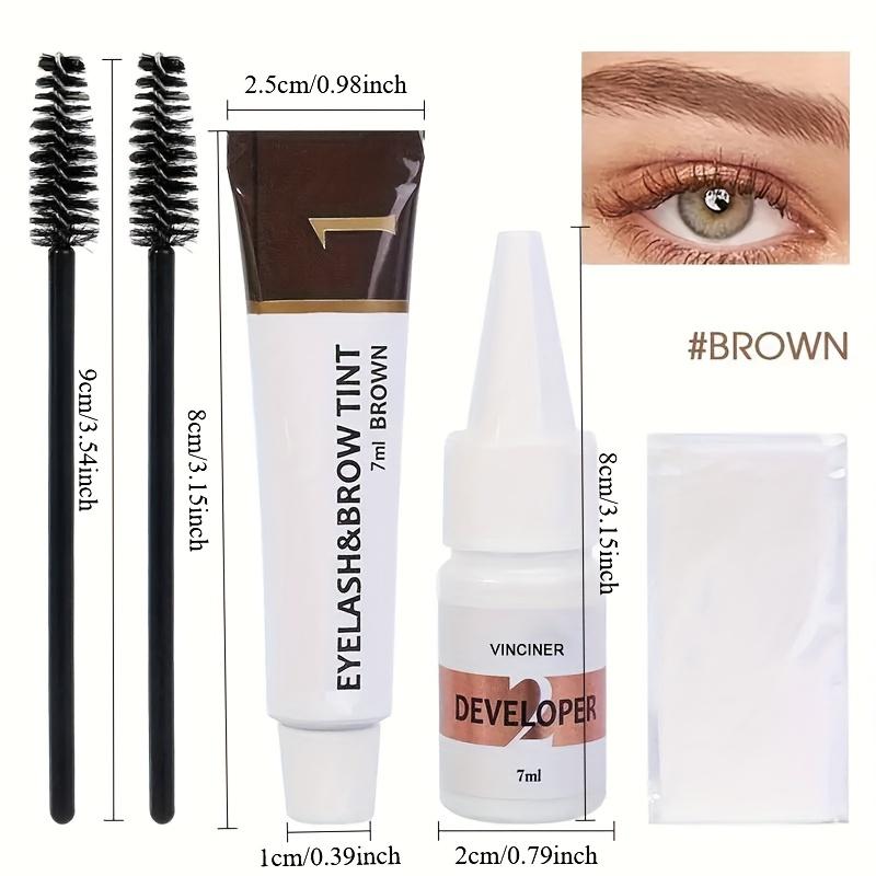 3-color Eyebrow Tinting Kit Available In Black, Brown, and Coffee. Waterproof, Quick-drying, and Long-lasting Makeup Eyebrow Tint