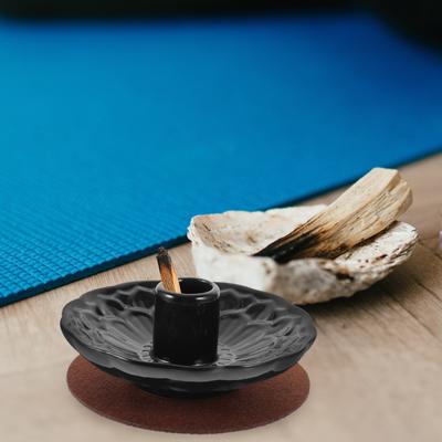 1Set Ceramic Purifying Incense Stick Holder Stable Base Modern Style Sage Tray Aromatherapy Wooden Stick Burner Decorative