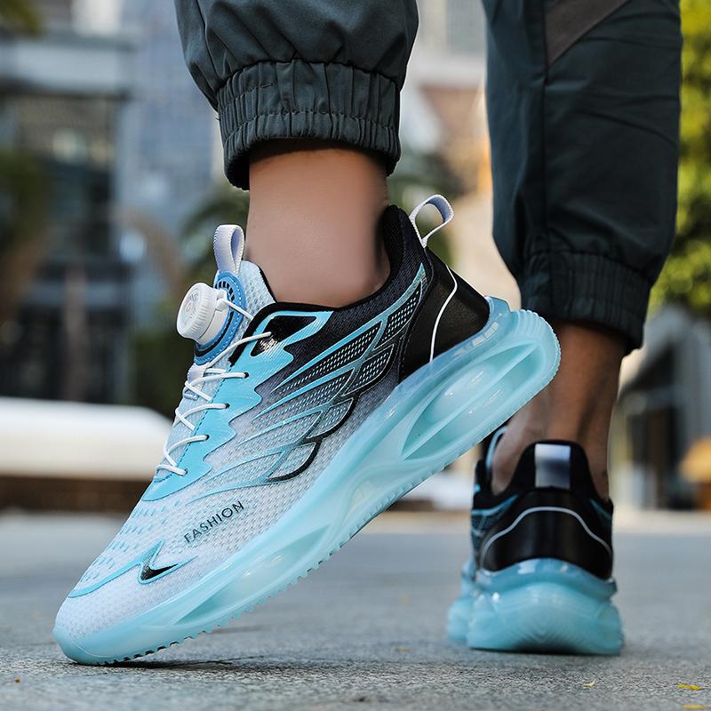 

Running Shoes Twist Buckle Non Slip Breathable Outdoor Soft Sport Shoes Men Casual Mesh Sneakers 2025 New Autumn Men Fashion 39 синий
