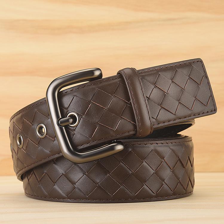 

Ремень мужской плетеный из натуральной кожи ручной работы - Классическая мода 120 cm коричневый