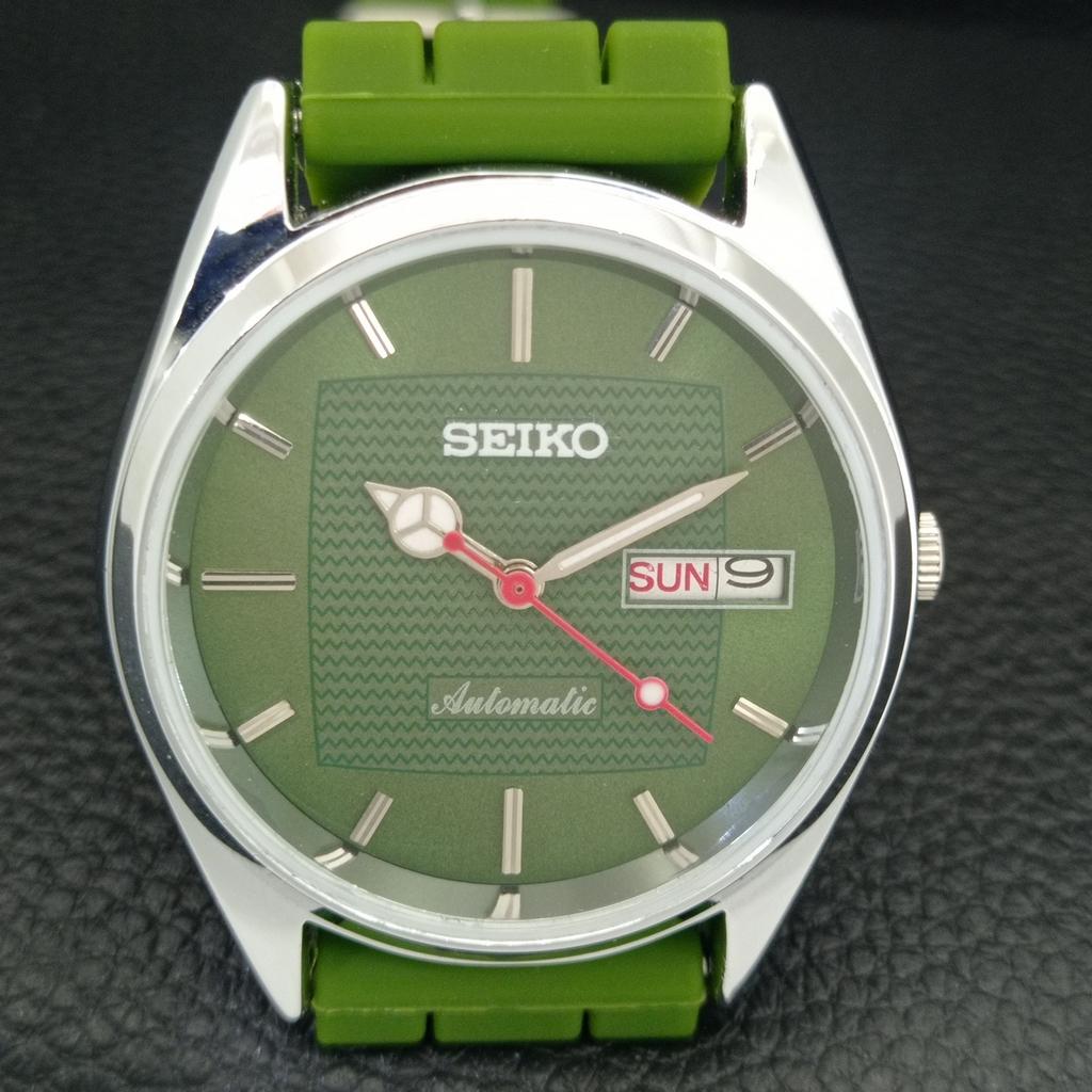 REFURBISHED VINTAGE SEIKO AUTOMATIC 6309A JAPAN MENS GREEN DIAL WATCH A443201-1