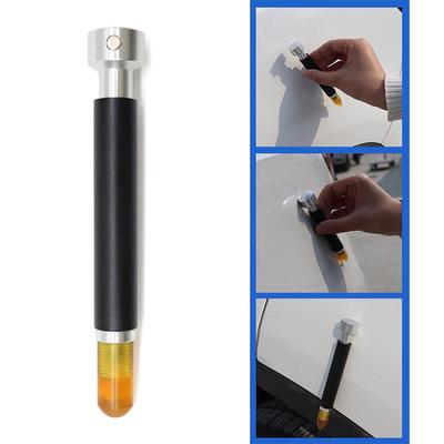 Réparation de Bosses Métal Automobile Stylo de Nivellement Magnétique Sans Trace Sans Peinture Outil de Récupération de Bosses de Grêle Stylo à Frapper les Bosses avec 2 embouts