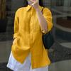 ZANZEA Women Casual Classic Collar Solid Color Loose Long Sleeve Button Blouse