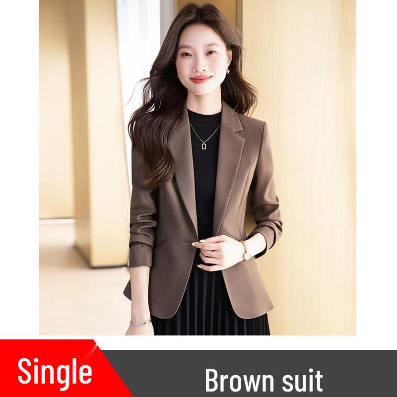 

Women s Slim Fit Brown Blazer - 2025 Spring/Autumn Collection S
