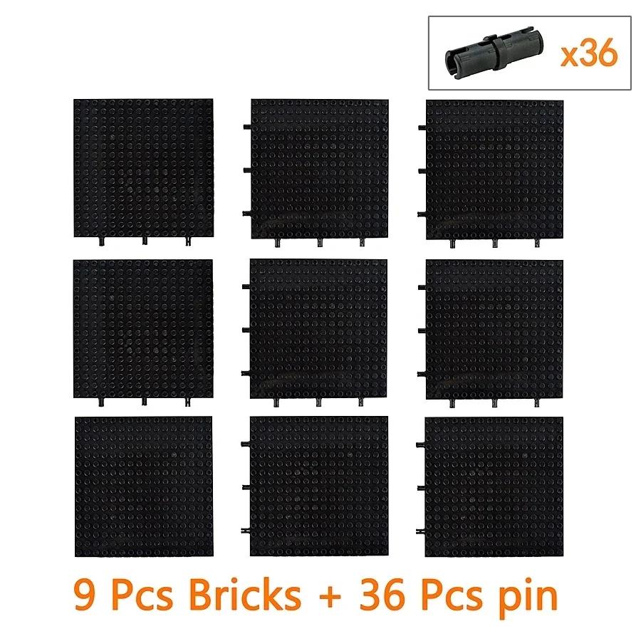 Compatible MOC 65803 Technical Brick 4/3 16x16 Baseplate Building Block Parts Set DIY Kid Toys For 98138 Pixel Art Picture Leduo
