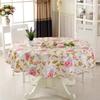 New 150cm Table Cushion Round Oil Resistant Flower Tablecloth Waterproof Washable Tea Table Cloth Hotel Restaurant