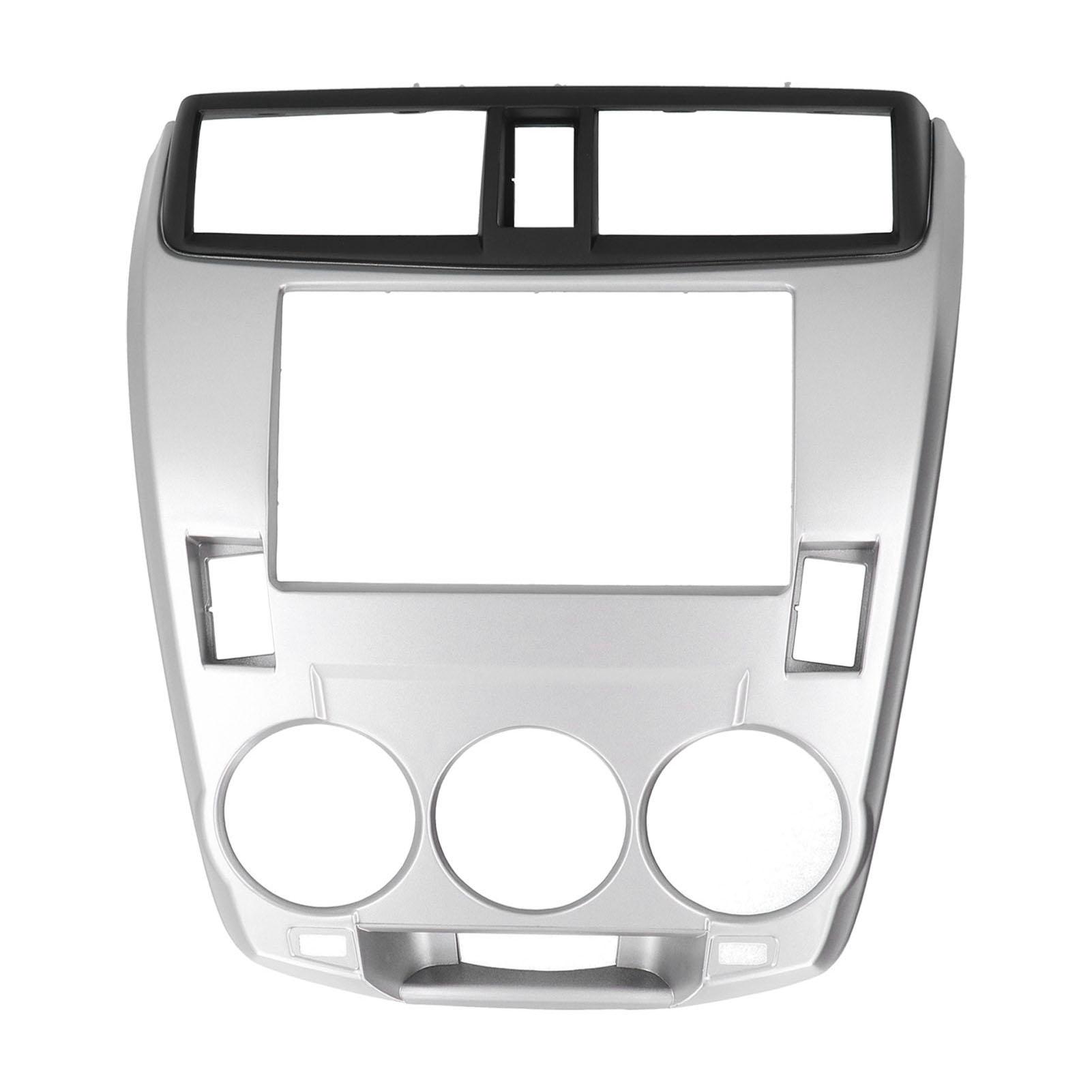 

2Din стерео радио DVD аудио навигационная панель рамка серебристая подходит для Honda City 2008-2013