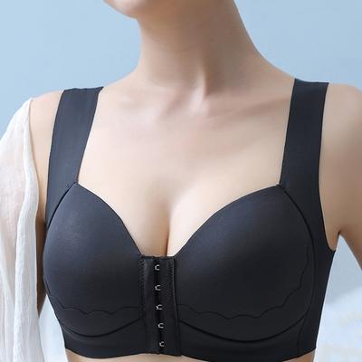 Women's Bra Front Buckle Without Steel Ring Thin Cup Sport Seamless Underwear