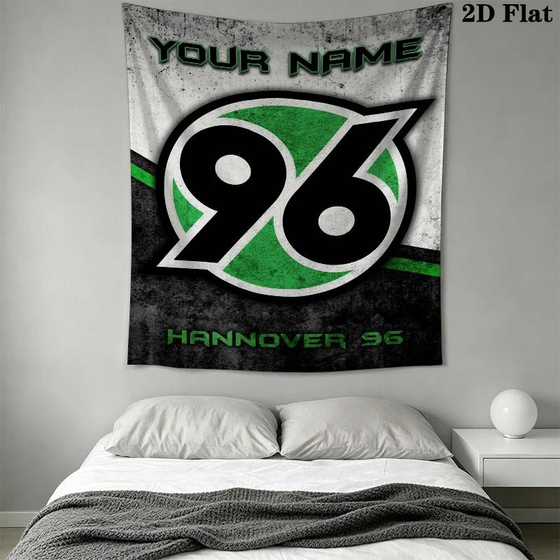 Custom Name Hannover 96 Wall Tapestry Aesthetic Wall Hanging Printed Fabric Blanket Decorative Tapestries for Bedroom Living Room Home Decor