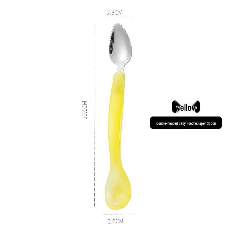 Ru Han Stainless Steel Silicone Scraper Spoon