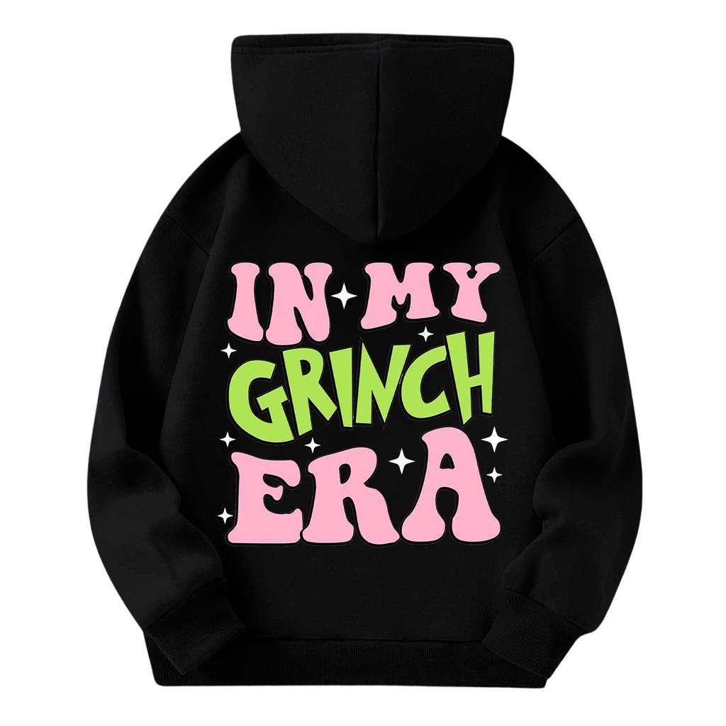 Weihnachts-Kinder-Sweatshirt Langarm Leichtes Lässiges Kapuzenshirt Locker Bequemes Kinder-Sweatshirt