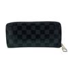 LOUIS VUITTON N63095 Zip Around Damier Grafitte leather Zippy Wallet Vertical Purse black leather mens Used