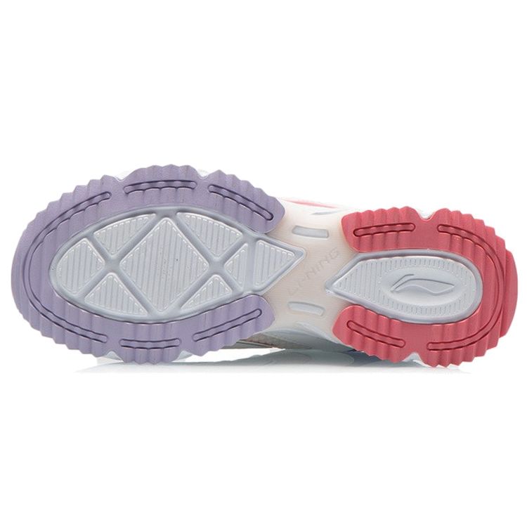 Li-Ning Shock Absorbing Non-Slip Durable Low-Top Running Shoes Women Sneakers Pink White Blue ARLR014-3