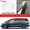 10Pcs Glossy Chrome Door Window Molding B C Pillar Post Cover Trims Stickers For Toyota Estima Previa XR50 ACR50 2006-