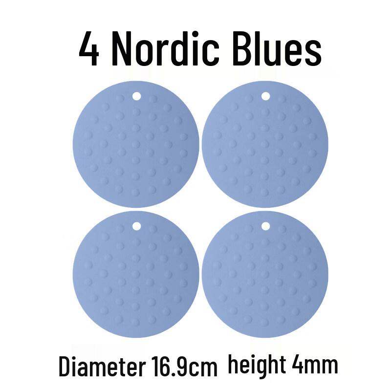 Nordic Blue Polka Dot Silicone Placemats