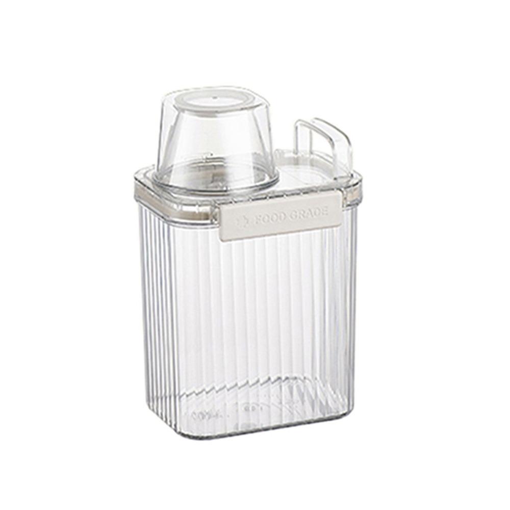 Large Capacity Cereal Containers with Measure Cup Plastic Sealed Jar  Snack