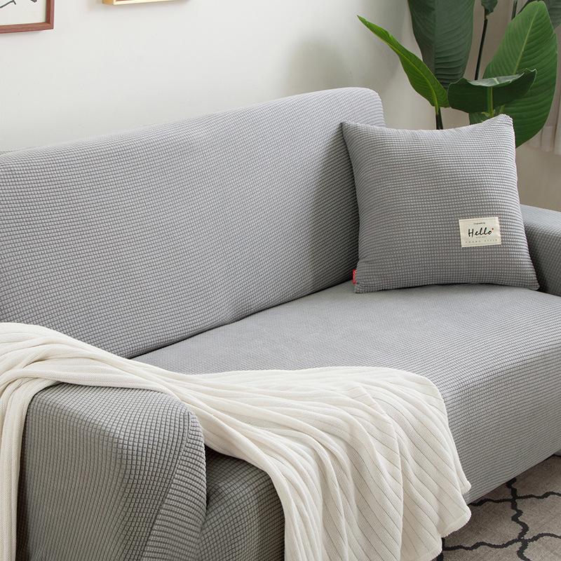 Elastická žakárová tkanina Potah na pohovku Napínací potah na pohovku Sekční potah na pohovku ve tvaru L Rohový potah do obývacího pokoje 1/2/3/4 sed.