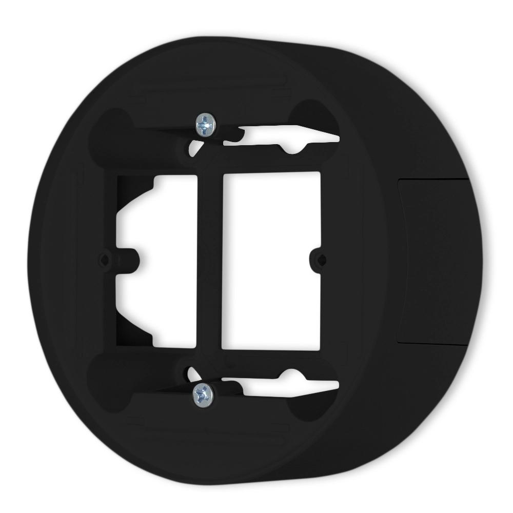 Double stair switch USA set surface-mounted round Mini matt black