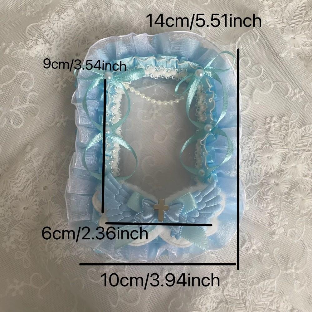 Lace Decorative Card Cover Bow Ribbon Card Display ID Card Holder Multi-layer Design Handmade Photocard Holder
