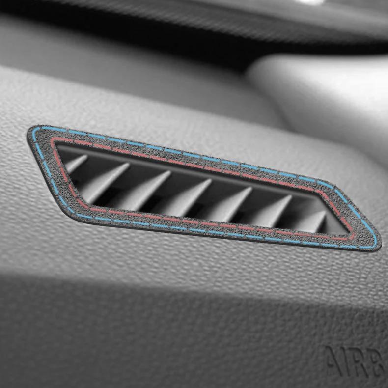 For BMW E90 E92 E93 Made of Alcantara Car Interior Dashboard Side Air Vent Outlet Trim Frame Performance Stickers Accessories
