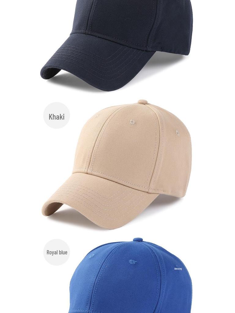 Men's and Women's Trendy Baseball Cap - Korean Style Hip Hop Pure Black for Spring and Summer