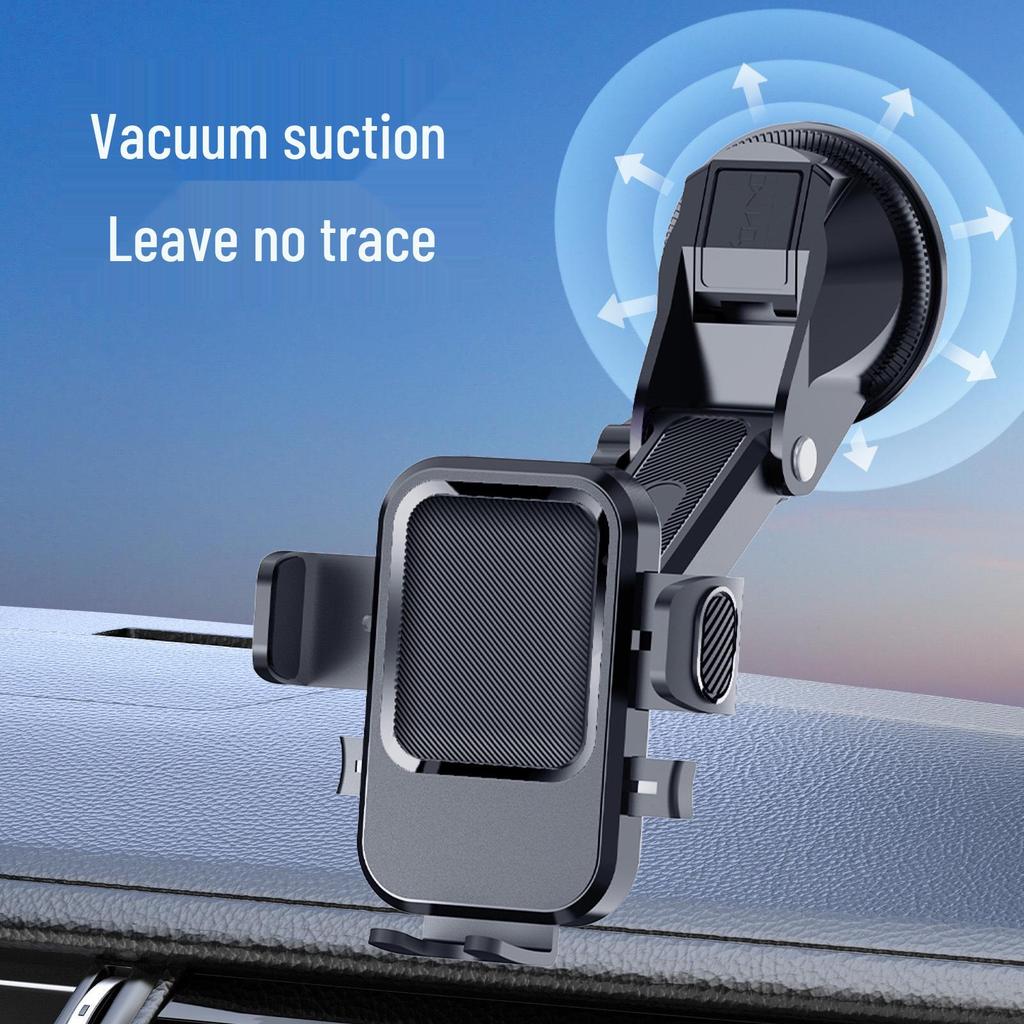 Adjustable Multi-Angle Folding Car Phone Holder with Suction Cup for Dashboard Navigation