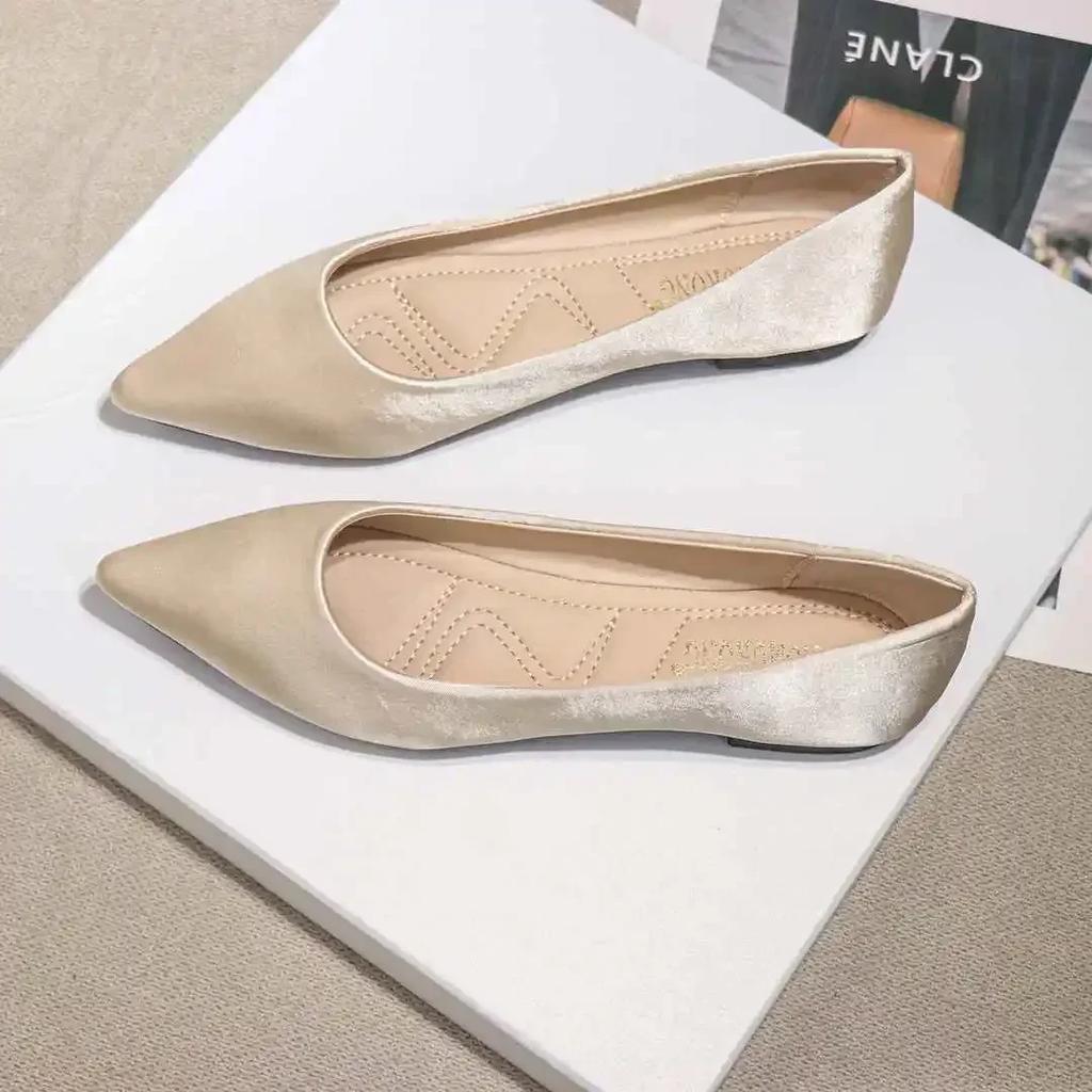 Fashion Ladies Footwear Low Heel Elegant Office Non Slip Women's Flat Shoes Casual Summer 2024 Comfortable Young Social 2025 New In