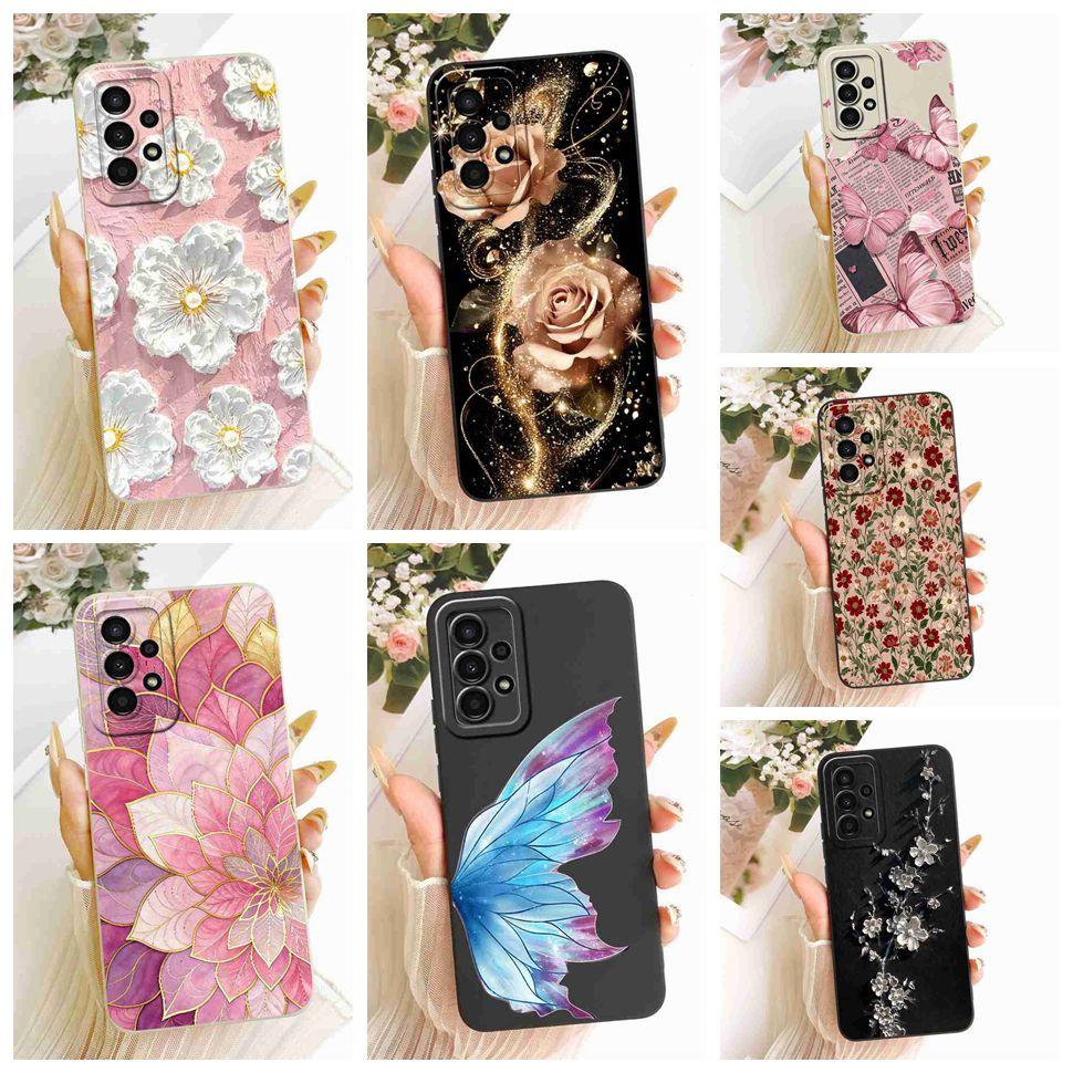 Casing for Samsung A73 5G SM-A736B Phone Cases Soft Silicone Shockproof Colorful Butterfly Cover For Samsung Galaxy A73 5G Capa