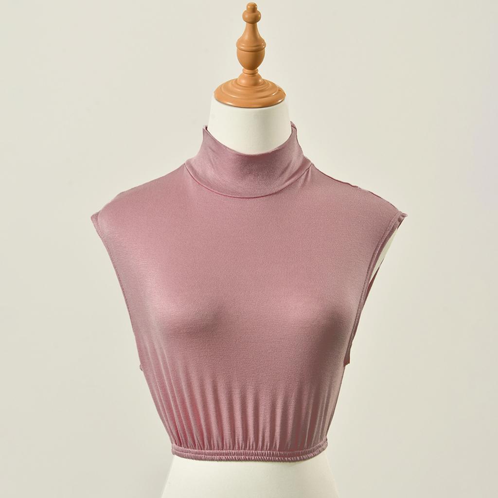 Soft Cotton Modal Inner Neck Cover Solid Color False Collar For Woman Mock Neck Half Top Detachable Collars Neck Free Size