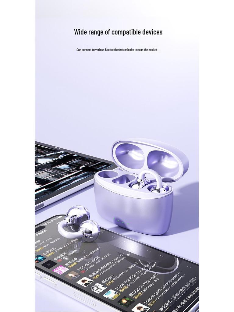 2025 Air Conduction Bluetooth Earphones: Clip-On, Long Battery, High-Fidelity Sound, Noise Reduction for Sports.