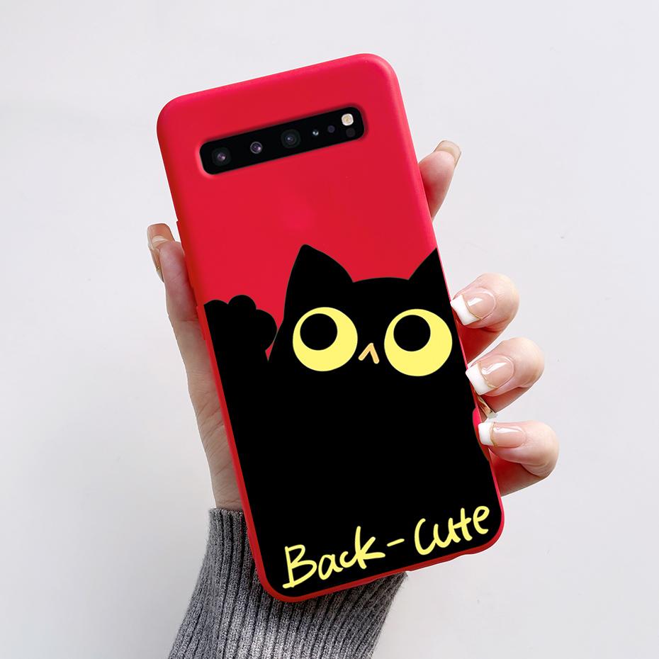 For Samsung S10 5G Case SM-G977N SM-G977B Cute Cat Cartoon Frog Phone Cases For Samsung Galaxy S10 5G Back Cover Silicone Bumper
