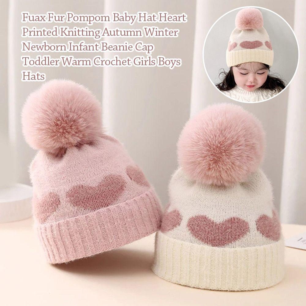 

Детская вязаная шапка из искусственного меха, теплая детская шапка, осенне-зимняя шапка-бини для девочек и мальчиков