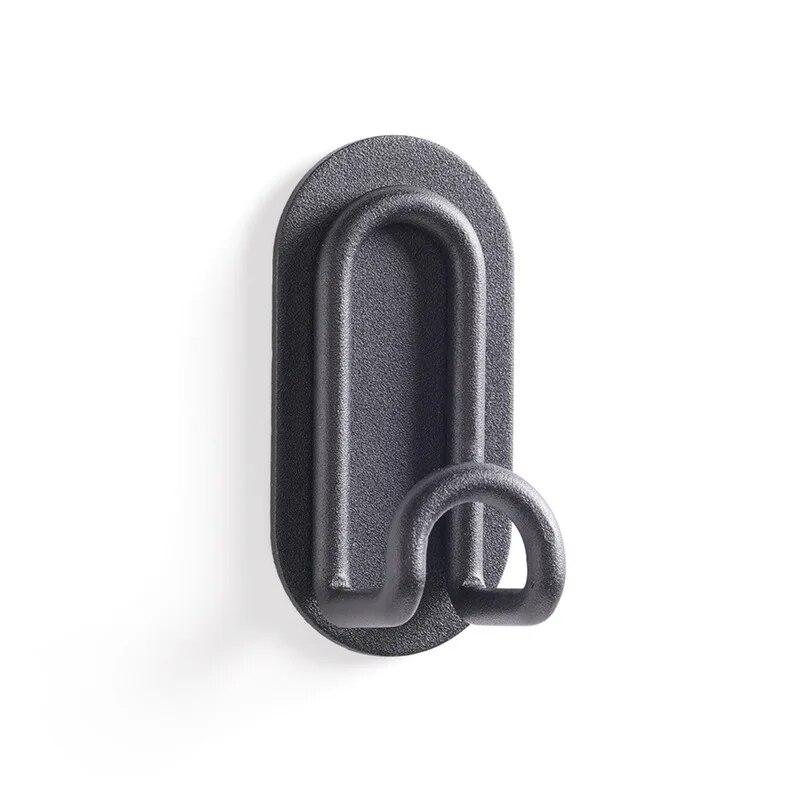 Punch-free Metal Hook Strong Adhesive Wall Hook Door Back Wall Bathroom Kitchen Key Holder Seamless Clothes Hanger Hook