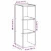 VidaXL Stackable Bookcase White 30x30x80 Cm Engineered Wood, Shelf, Book Shelf, Book Holder, Cabinet of 858803