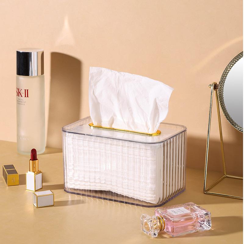 Transparent Household Tissue Box - Desktop Pumping Paper Storage for Living Room, Dining Room & Home Paper Extraction Organizer