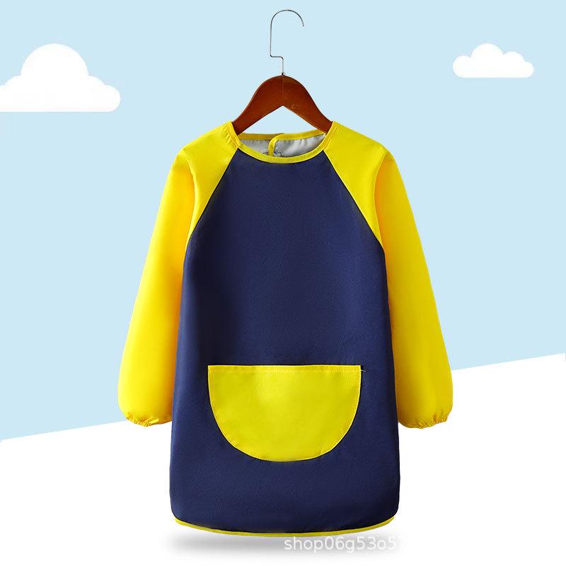 Grembiule Artistico Impermeabile Personalizzato per Bambini - Manica Lunga con Laccetti, Vestiti da Pittura Anti-Macchia