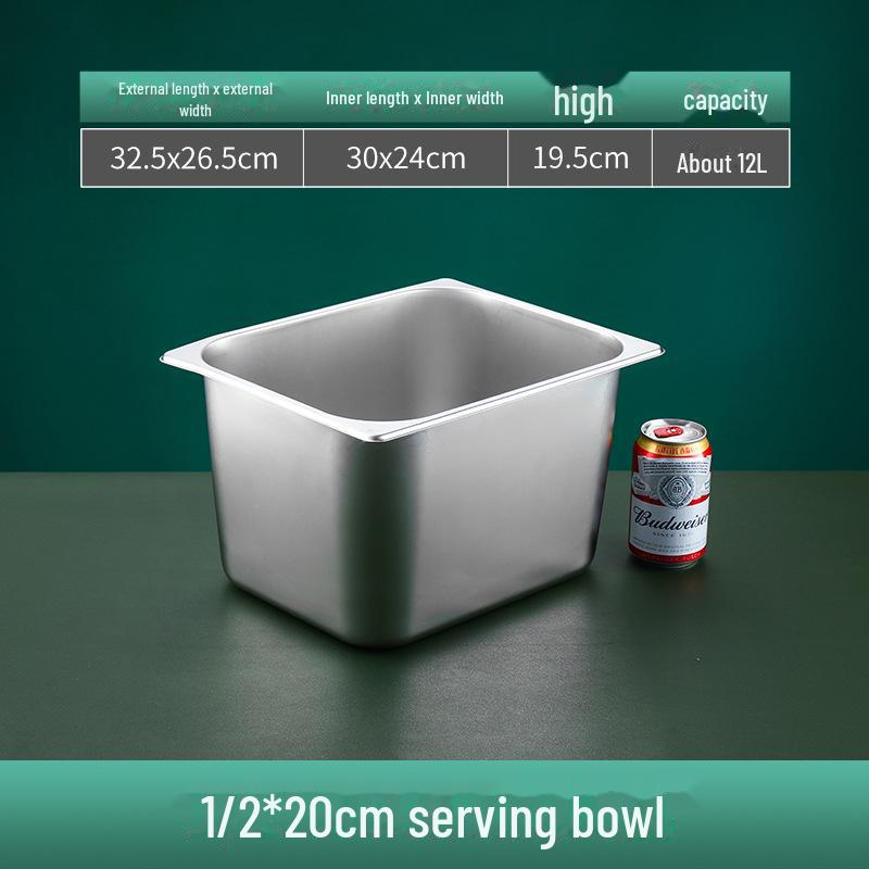 Quadratische Servierschüssel aus Edelstahl mit Deckel für Fast Food, Milchtee, Gewürze oder Hot Pot