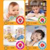 Wooden Teaching Clock Toy Educational Clock Learning Props 12/24Hour Brain Developmental Toy Primary for Time Cognitive