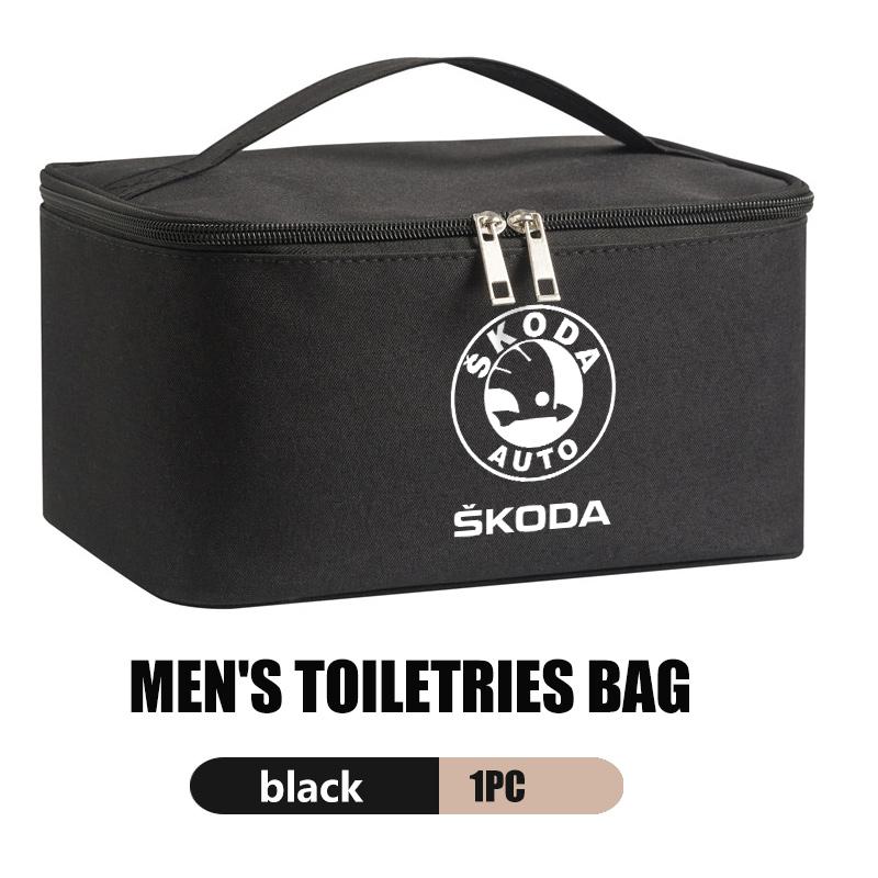 AAFO1 Travel Cosmetic Organizer Toiletry Case Wash Pouch Zipper Storage Bag For Skoda octavia a5 a4 mk1 2 fabia superb rapid mk3 yeti
