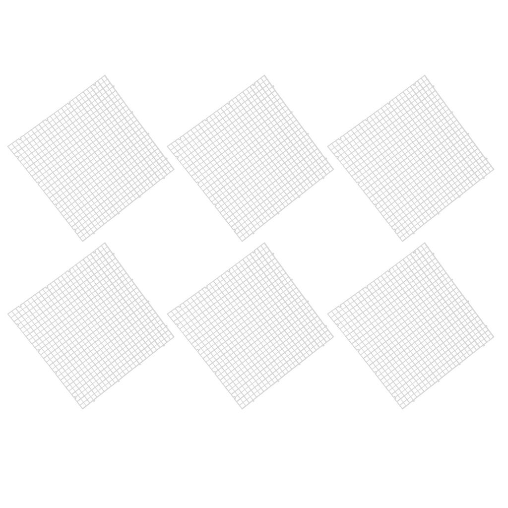 6Pcs Aquarium Fish Tank Isolation Bottom Filter Grid Plate Dividers Crate Cutting