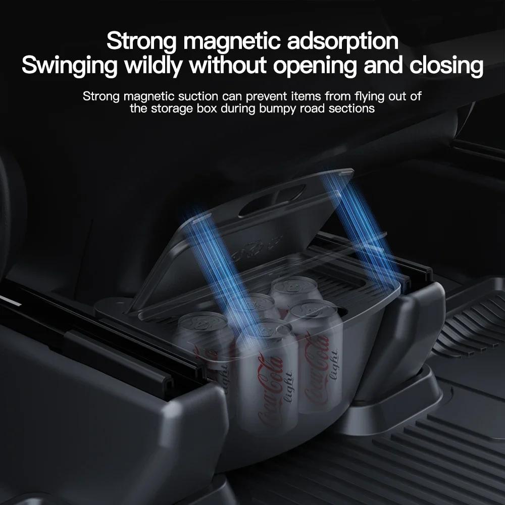For Tesla Model Y Magnetic Suction Back Row Intermediate Storage Box For Tesla ModelY Storage Box Car Accessories