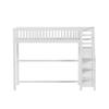 Litera con Escalera de Seguridad Armario Diseño de Barandilla Alta Estante de Almacenamiento Superficie Lisa Dormir 90 X 200cm Cama para Habitación Infantil con Barra para Ropa Habitación