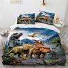 Dinosaur Duvet Cover Twin Microfiber 3D Animal Comforter Cover Jurassic World Park Dinosaur Bedding Set For Kids Teens Boys Room