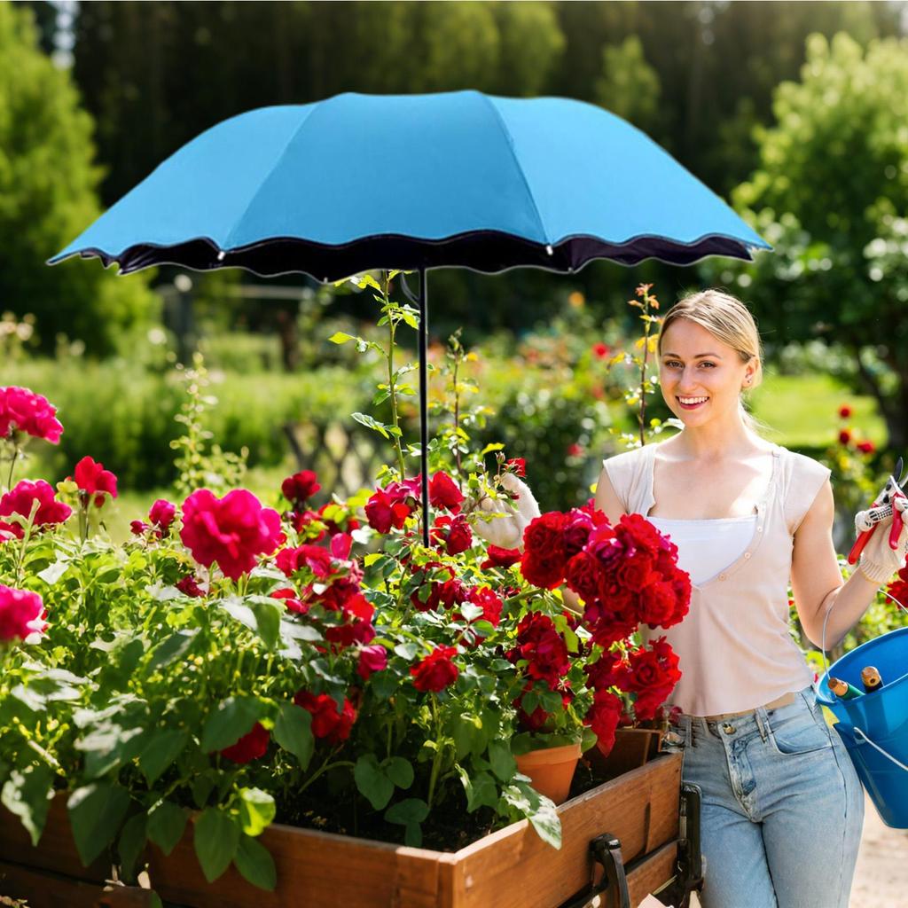 Umbrellas for Outdoor Plants Foldable Canopy Garden Umbrella Shade for Patio Balcony Outdoor Backyard Terrace Camping Picnic