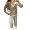 Two-Tone Layered Casual Knit Sweater - Versatile & Stylish Pullover