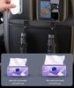 Car Hanging Trash Can and Storage Bag with Tissue Box Holder
